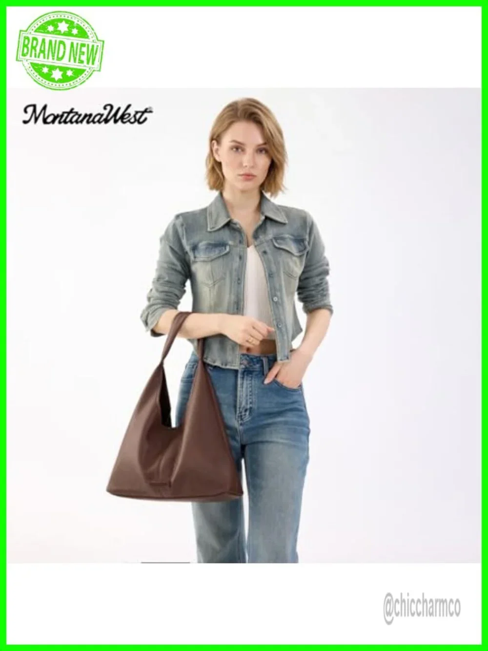 Women's Slouchy Soft PU Leather Hobo Shoulder Bag Handbag Tote with Pouch